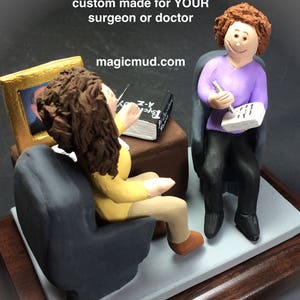 Shrink Therapist Psychiatrist Figurine Custom Made to Order, Psychiatrist Graduation Gift ,Psychologist Graduation Gift Figurine image 7