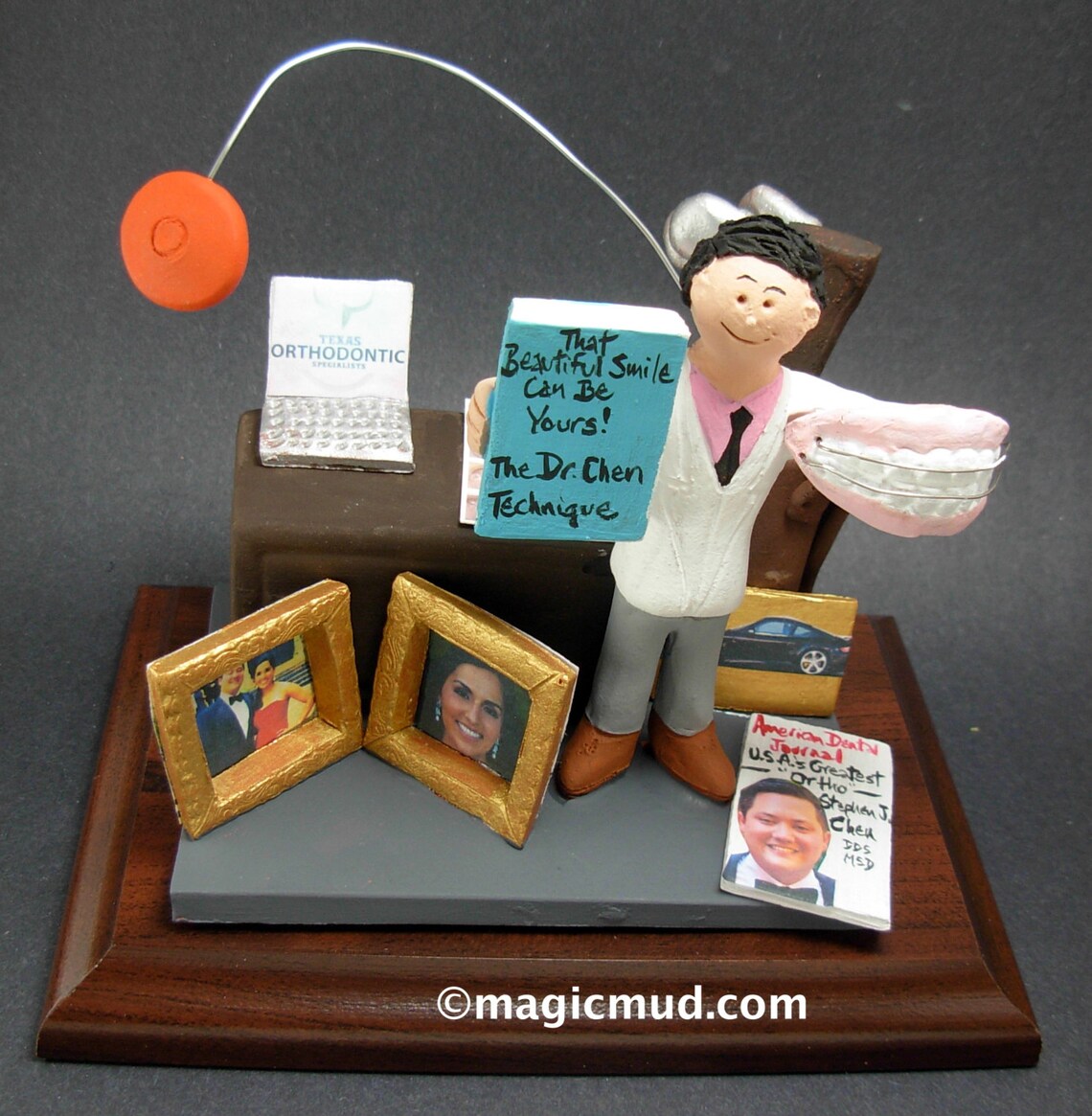 Root Canal Dentist's Gift, Custom Made Female Endodontist Figurine