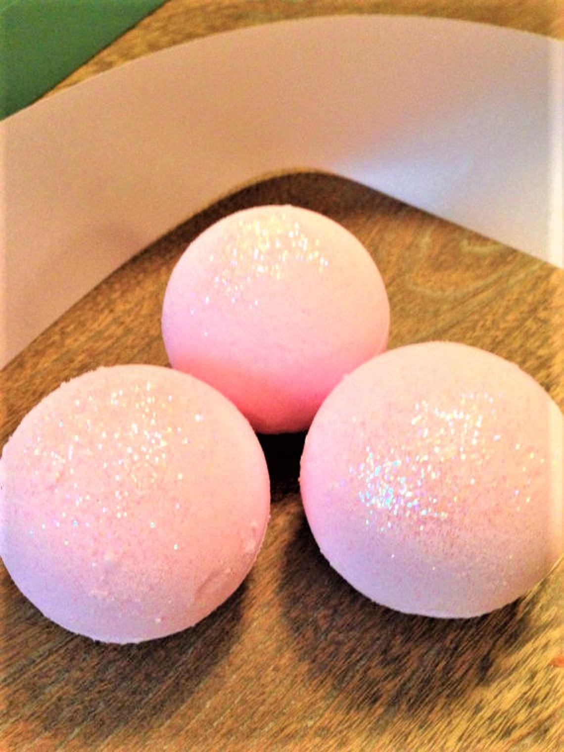 Pink Sugar Bath Bomb/bath Fizzies/natural/glitter Bath Bomb Etsy