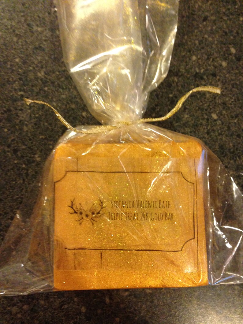 Triple Treat 24K Gold Bar/bath Truffle/bath Bomb/bath Etsy