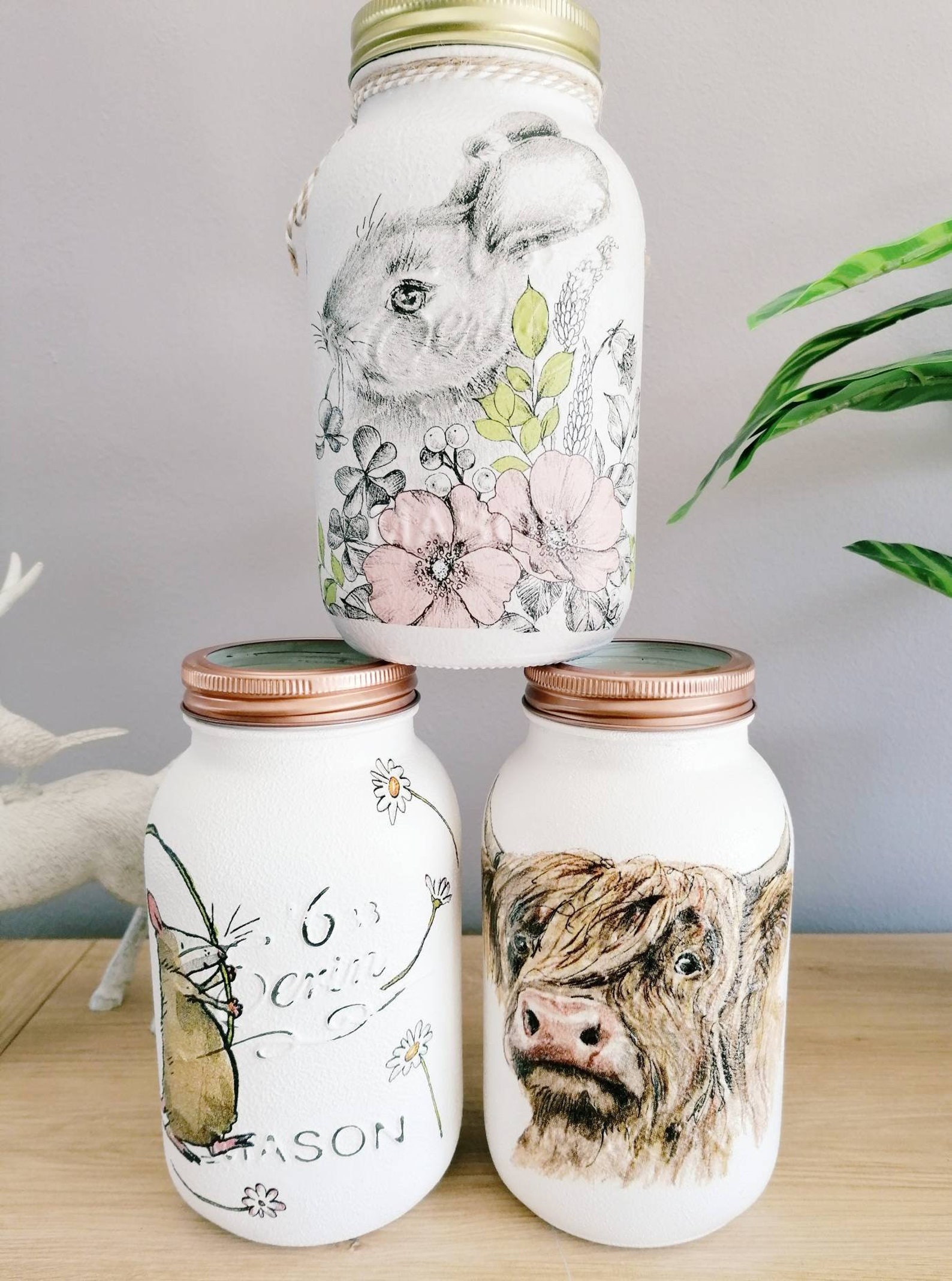 Highland Cow Mason jar Mason jar storage Mason jar vase Etsy