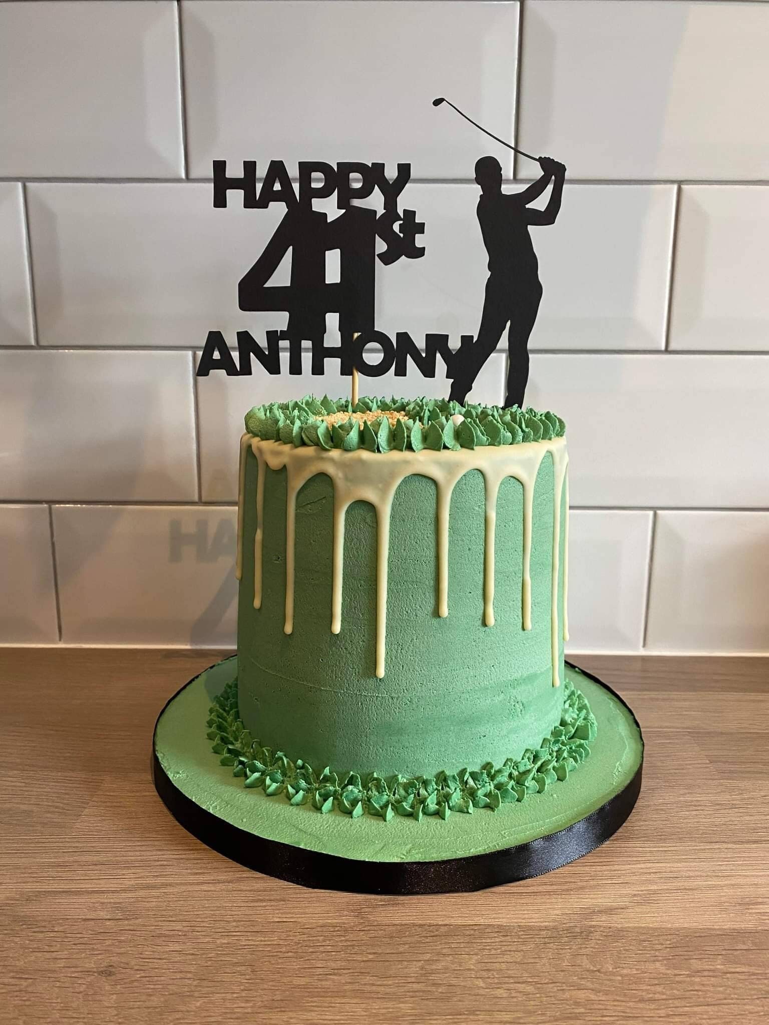 Golfer Cake Topper Golf Personalised Cake Topper Fathers - Etsy Israel