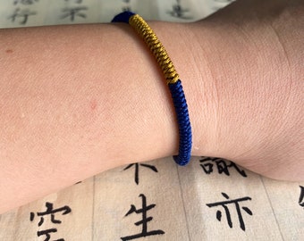 handmade Lucky Rope Bracelet or Anklet for Men and Women-Handmade Tibetan Bracelet-Gift for Couples or Friends-Vajra Knot-Buddhism-Meditatio