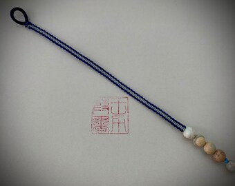 Handmade Mala Beads Bracelet or Anklet -Unisex for Men and Women-Praying for Wealth-NURTURING-Yoga Meditation-Picture Jasper