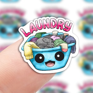15 Cute Mini Laundry Planner stickers l Laundry Reminder l Cute Kawaii Reminder l Kawaii planner l Cleaning Reminder l Kawaii chores