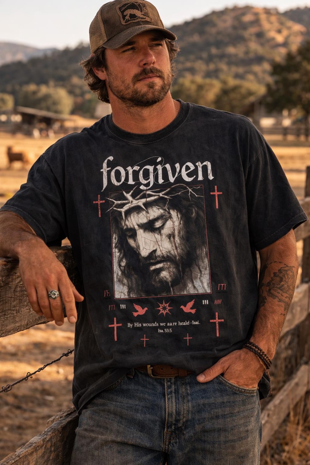 Forgiven Shirt: Comfort Colors Unisex Tee, Christian Streetwear Shirt ...