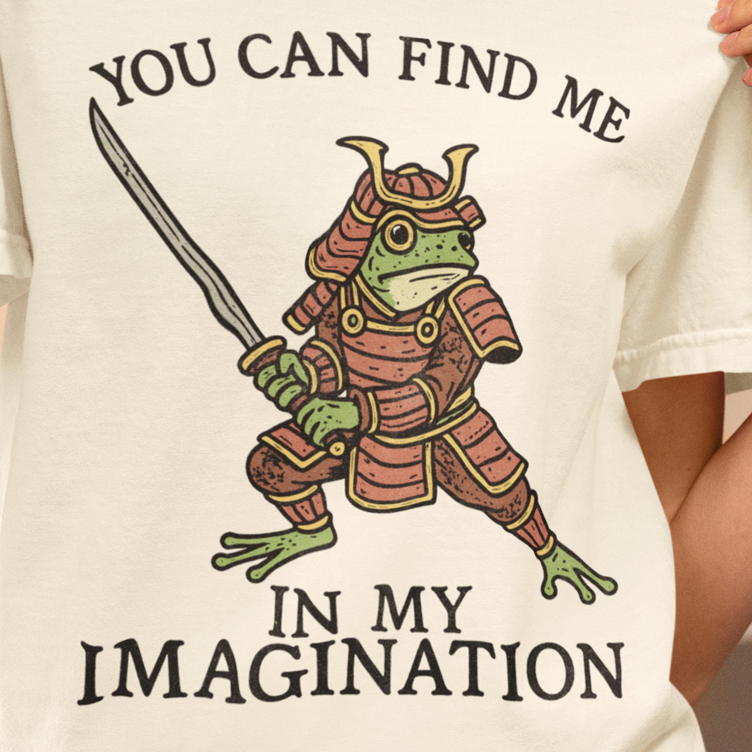 Whimsical Imagination T-Shirt | Samurai Frog Design, Unique Gift for Geeks, Fantasy Lovers, Casual Wear, Creative Apparel