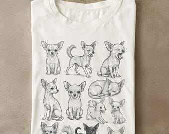 Camiseta Comfort Colors Chihuahua, Regalo para amantes de los chihuahuas, Camiseta divertida de chihuahua, Camiseta de perro chihuahua, Camiseta con estampado de perro lindo, Regalo para mamás de chihuahuas