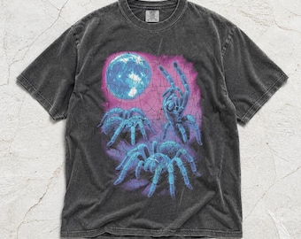Maglietta Tarantula Comfort Colors® Vintage Spider Tee, regalo gotico per amanti degli insetti per uomo e donna, perfetto per Halloween