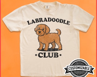 Labradoodle Club Shirt, Funny Doodle Dog Tee, Labradoodle Mom Gift, Retro Dog Comfort Colors T-Shirt, Doodle Lover Birthday Gift Top