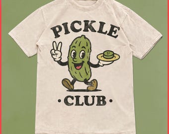 Comfort Colors® Custom Pickle Club Shirt : Vintage Retro Cartoon Pickle T-Shirt für Feinschmecker und Feinkost-Liebhaber