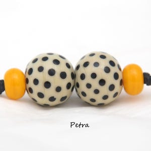 BuliBeads - Handmade Lampwork Glass Beads  - Earrings set - dots - lampwork - glass - beads