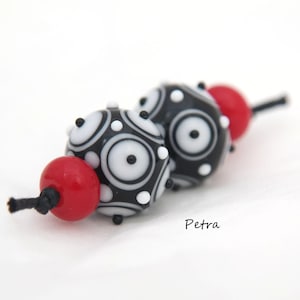 PetraBeads - Handmade Lampwork Glass Beads  - Earrings set  - Lampwork