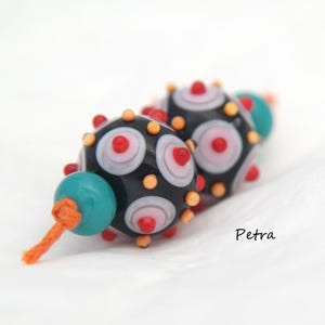 PetraBeads - Handmade Lampwork Glass Beads  - Earrings set  - Lampwork