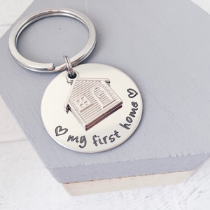 First Home Keyring Housewarming Gift - New House My First Home Gift - House Keys Keychain Moving In First Home Gift - Closing Gift - Realtor