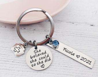 Nurse Graduation Gift - RN Nurse Student Motivational Keyring - Nurse Assistant Gift Keychain - Nurse Graduate Gift - Nurse keyring grad