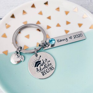 Teacher Graduation Gift - New Graduate Teacher Keychain Motivational Gift - Graduation Cap Gift For New Teacher Keyring- Teacher Keychain