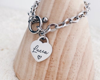 Personalised Bracelet Women Engraved Kids Name - High Quality Stainless Steel Bracelet Mum - New Mom Gift Jewelry Custom Baby Name Mummy