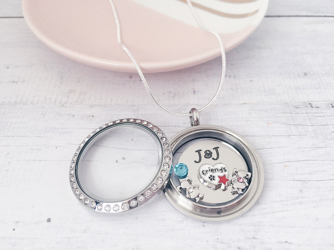 Best Friends Locket Necklace Personalised gifts BFF Memory Etsy