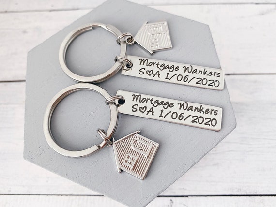 Juego De Llaveros Divertidos Para Casa Nueva, Regalo De Inauguración De La Casa: Llavero Con Llaves De Casa De Mortgage Wankers Que Se Mudan Juntos: Pareja Divertida, Nueva Casa, Primera Casa