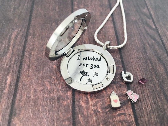 Personalised Keyring Necklace Bracelet Floating Memory Locket GIFT FOR AUNT