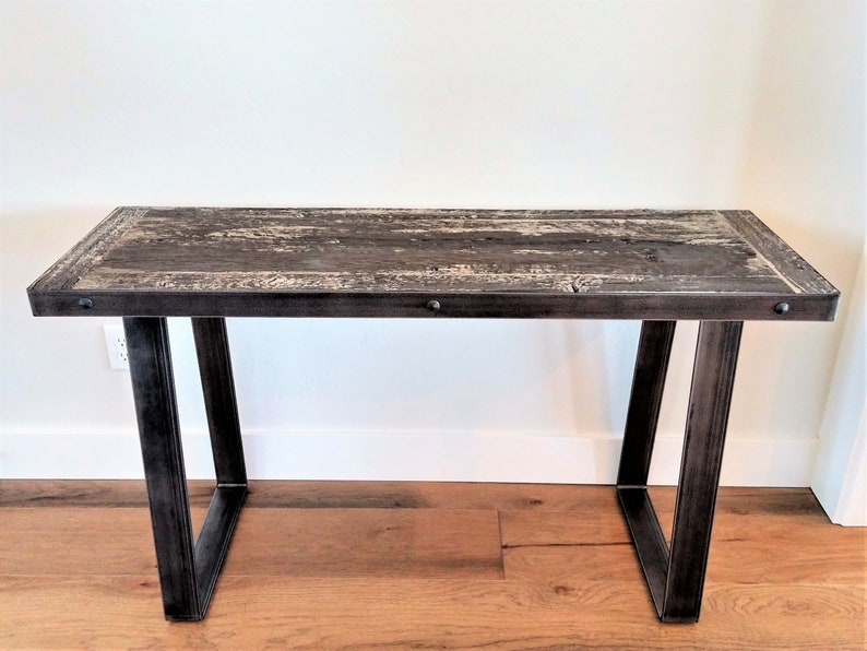 Concrete Console Wall Sofa Table Mystic Fog