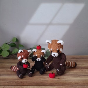 gehäkelter roter Panda, kleiner Panda, amigurumi roter Panda, pdf, Häkelanleitung Bild 1