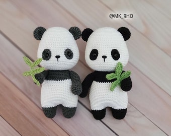 Amigurumi patroon, Minipanda, Gehaakte panda, PDF, Haakpatroon