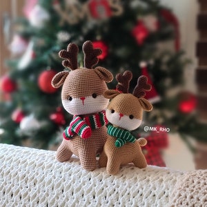 Mini Reindeer, Crochet Reindeer, PDF, Crochet pattern,Amigurumi pattern, amigurumi rein deer