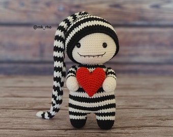 Amigurumi pattern, crochet skellington, "MiniJack"