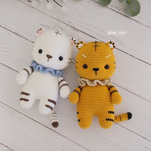 MiniTiger, Tiger pattern, Amigurumi tiger, Crochet tiger pattern, pdf,