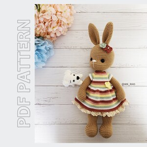 Crochet, Amigurumi, Bunny PATTERN ONLY, CocoBunny, pdf Stuffed Animal Toy Pattern