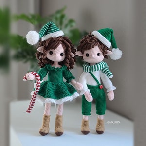 Crochet Christmas Elf Doll Amigurumi PDF Pattern