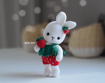 BerryBunny, Crochet bunny pattern, amigurumi,  crochet pattern, amigurumi  pattern, amigurumi bunny, crochet pattern.PDF