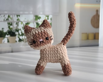 Crochet Cat Pattern: No-Sew Siamese Kitten (PDF)