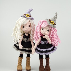 crochet pattern, amigurumi Witch and Cat image 3