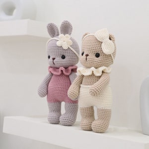 2022Babies, amigurumi, crochet pattern, crochet bunny, crochet bear, pdf.