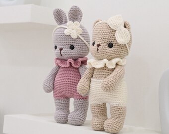 Crochet Bunny & Bear Amigurumi Pattern (PDF)