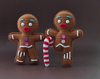 Gingerbread Man, amigurumi, crochet pattern, crochet gingerbread man, amigurumi pattern, pdf.