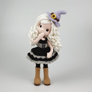 crochet pattern, amigurumi Witch and Cat image 4
