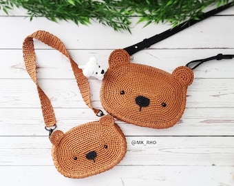 Bolso osito, bolso crochet, bolso amigurumi, pdf