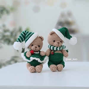 Amigurumi pattern, crochet doll , The Christmas bear