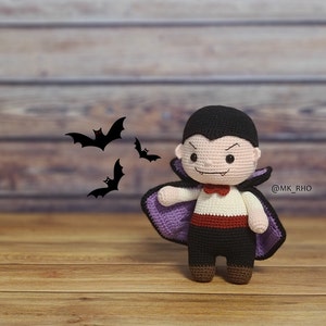Crochet Vampire Amigurumi Pattern: Halloween Doll (PDF)