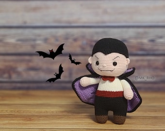 Crochet Vampire Amigurumi Pattern: Halloween Doll (PDF)