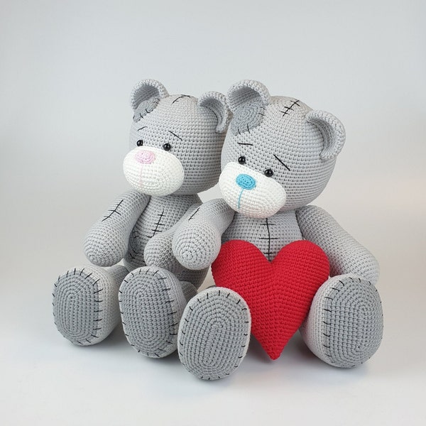 Crochet pattern, Amigurumi Bear Big, Teddy bear, valentine's day