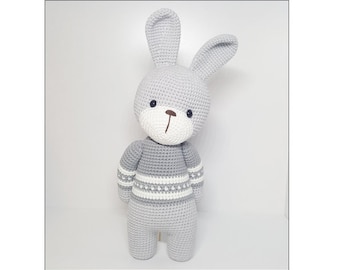 Chubby bunny, crochet doll, amigurumi pattern