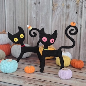 cat, crochet cat, amigurumi cat, amigurumi pattern, crochet pattern, cat pattern, pdf, halloween cat, Balck cat