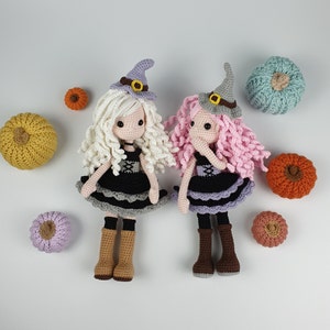 crochet pattern, amigurumi Witch and Cat image 7