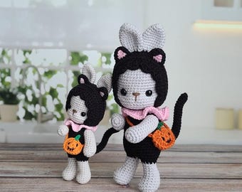 Crochet Black Cat Bunny: Halloween Costume Amigurumi Pattern (PDF)