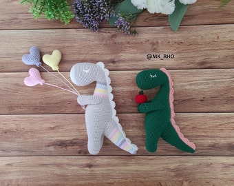 crochet pattern, amigurumi Dinosaur, DINO